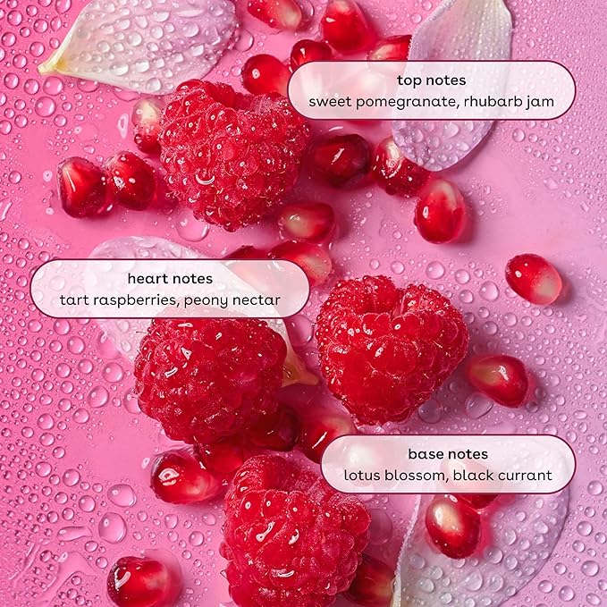 eos Cashmere Body Wash – Pomegranate Raspberry, Moisturizing Body Wash, Creamy Gel Formula, with Shea Butter, Glycerin, Vitamin E, pH Balanced, Sensitive Skin, Vegan, 16 fl oz