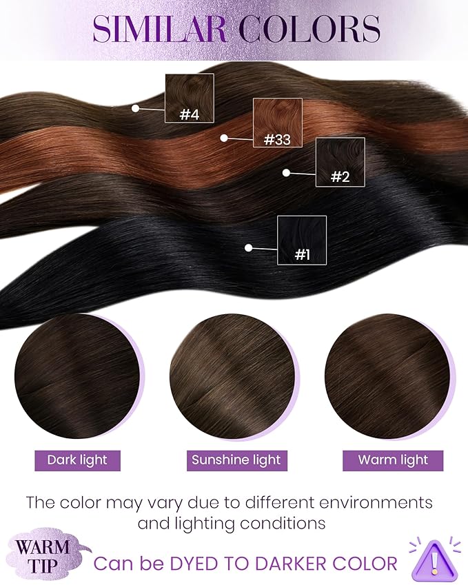 LaaVoo U Tip Hair Extensions Human Hair Brown Ktip Human Hair Extensions Medium Brown K Tip Hair Extensions Real Human Hair Hot Fusion Straight 100g 100s 14 Inch