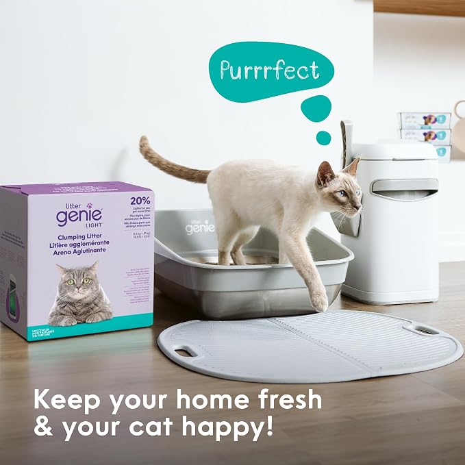Litter Genie Light Clumping Cat Litter 18.5 lb, Unscented, Low Dust