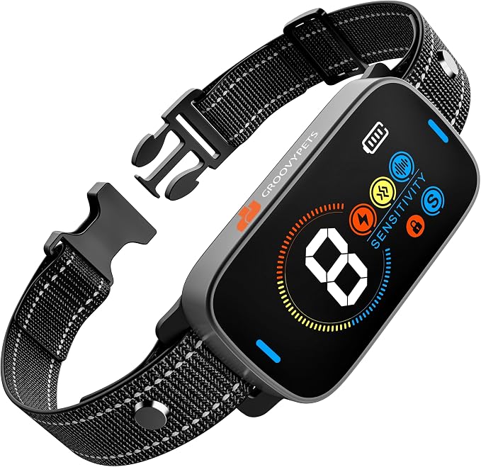 Ultrasonic Color Screen Smart Automatic Anti bark Dog Collar Intelligent Waterproof Rechargeable Barking Terminator