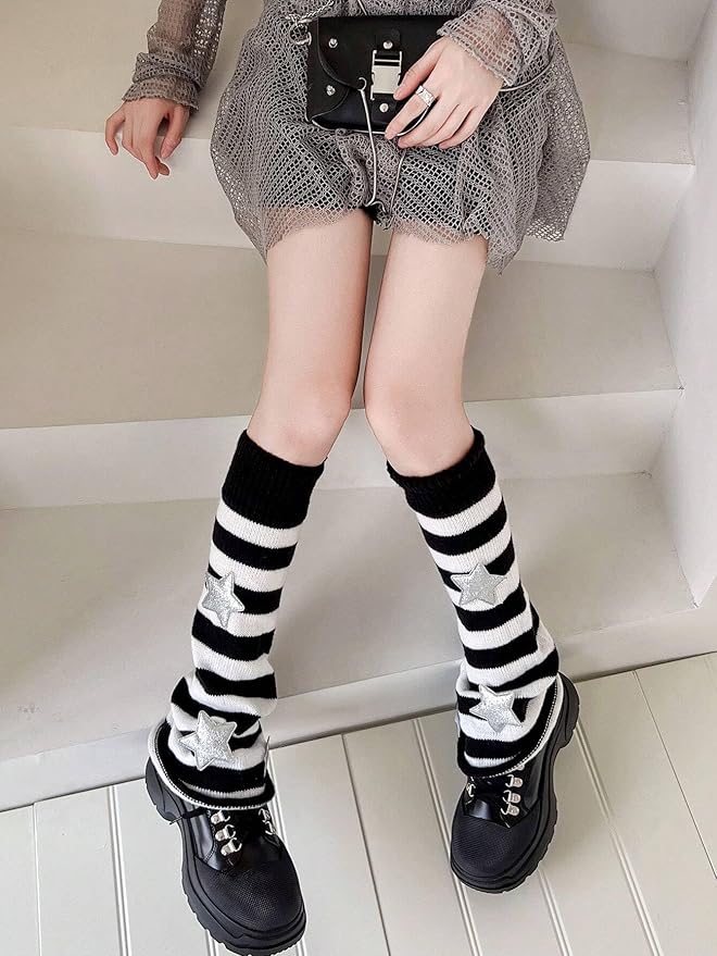 Sexybody Women's Leg Warmers Fashion Knit Warmers Long Socks Cute Y2K Kawaii Japanese Lolita Harajuku Accessories for Girls