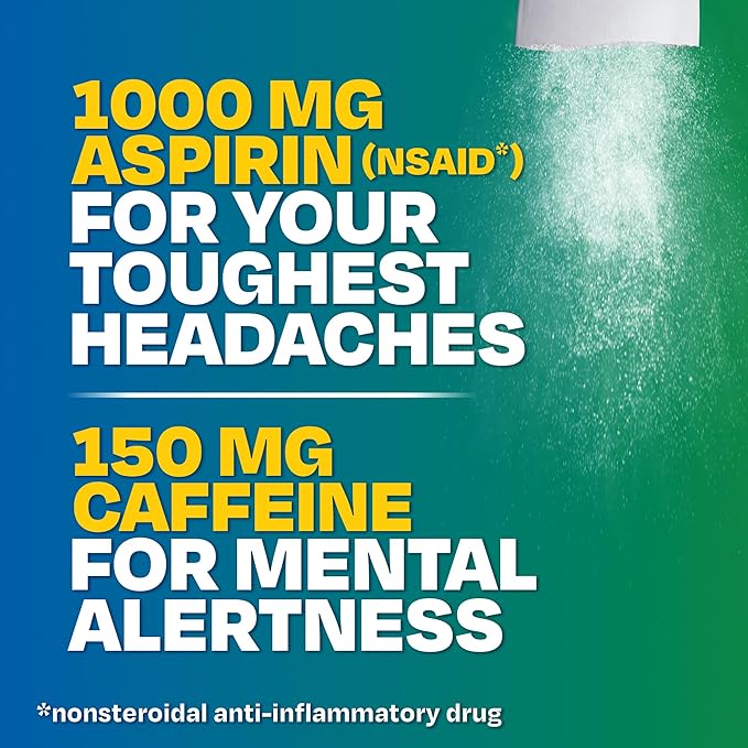 Goody’s Headache Relief Plus Mental Alertness Powder, with Aspirin and Caffeine, Strawberry Citrus Flavor, 16 Count