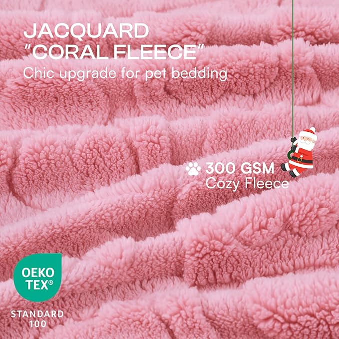 Luciphia Small Dog Blanket Washable Pet Bed Cover Soft Fluffy Puppy Blanket with Premium Fleece 300GSM Cozy Calming Cat Blankets for Indoor Cats Pink 41x31 inch | Pink Blanket Washable for Medium/Large Dogs, Cute Cover on Bed Couch Crate Car, Puppy Ess...