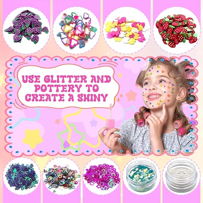 Lip Gloss Making Kit, 70PCS Diy Lip Gloss Kit, Beginner Lip Gloss Set, Make Your Own Lip Gloss Kit, Glitter Lip Gloss, Lip Gloss Kit for Girls, Lipgloss Sets for Girls Gifts