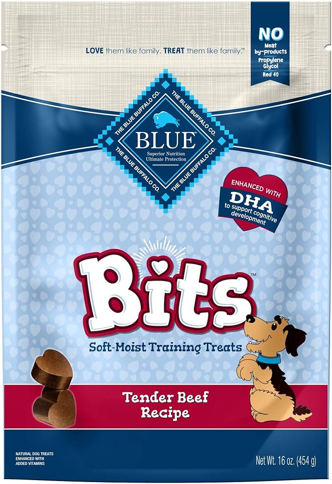 Blue Buffalo BLUE Bits Natural Soft-Moist Training Dog Treats Beef Recipe 16-oz bag
