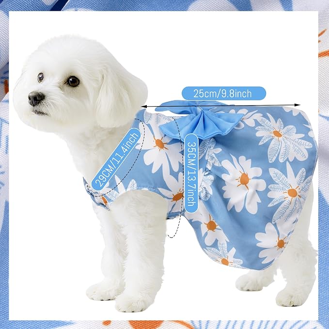 choyaxo Floral Dog Dress Cute Dog Skirt Pet Dress Summer Pet Clothes for Puppy Small Cats