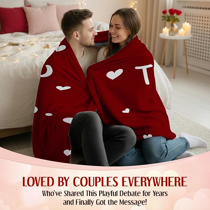 WRAPIX Anniversary Wedding Gifts for Him Her - Throw Blanket 60x80 in | Birthday Gifts for Couple Wife Husband Girlfriend Boyfriend, Fleece Throw for Couch Bed, Machine Washable, Warm, Lightweight