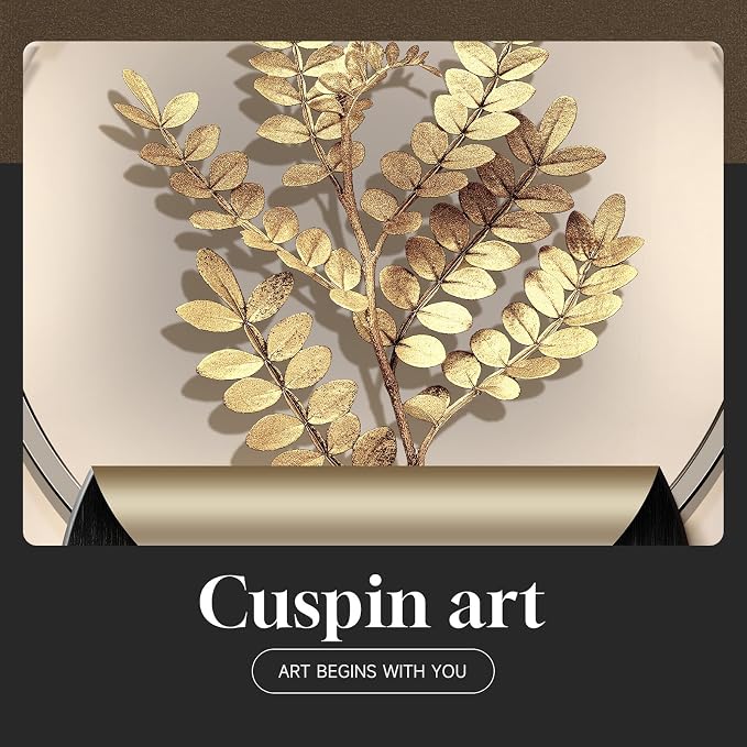 Framed Modern Elegant Wall Art for Living Room, 3 Piece Black and Gold Bright Luxury Prints Paintings, Contemporary Golden Flower and Geometric Pictures for Bedroom Dining Room Entryway Wall Decor 16x24 In