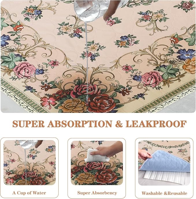 Washable Pee Pads, Super Absorbent Puppy Pads, 2 Pack 36"x36" | Reusable Dog Training Pads, Leakproof With Waterproof Non-Slip Backing For Crates, Floors, Indoor Potty & Furniture