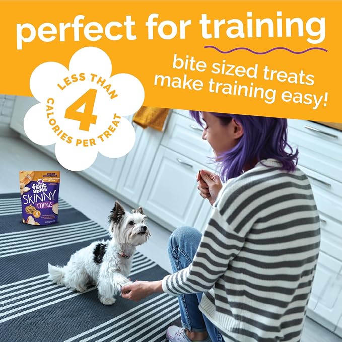 Fruitables Skinny Mini Dog Treats, Training Treats, Pumpkin and Mango, 5oz | Healthy Dog Treats, Crunchy Dog Biscuits, Healthy Puppy Treats, Limited Ingredient, Training Rewards, Made in USA
