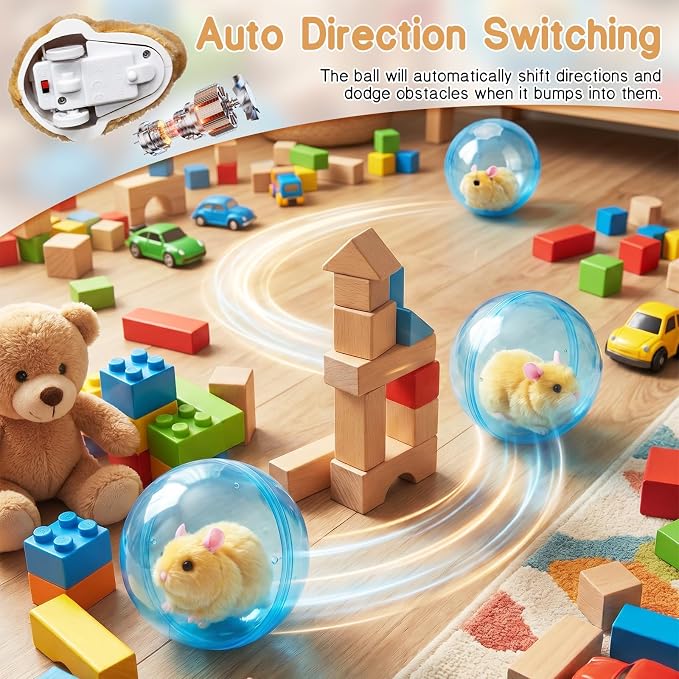 Interactive Cat Toys for Indoor, Animal Automatic Rolling Cat Ball