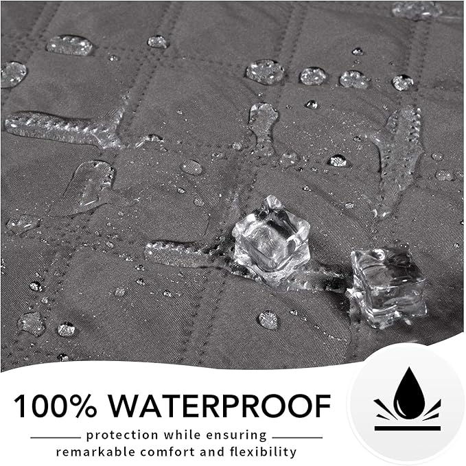 Easy-Going 100% Waterproof Dog Bed Cover Washable Couch Cover Non-Slip Sofa Cover Furniture Protector Cover Reusable Incontinence Bed Underpads for Pets Kids Children Dog Cat(52x82 in,Gray) | Leakproof Couch Cover, Machine Washable Furniture Mattress P...