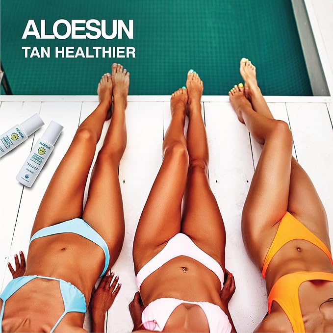 ALOESUN Organic Coconut Tanning Oil Spray Infused with Organic Lavender Oil | Natural Deep Tanning Accelerator | Moisturizing & Hydrating Tan | Non-Greasy | Vegan & Cruelty-Free | Travel Size 3.4 Oz