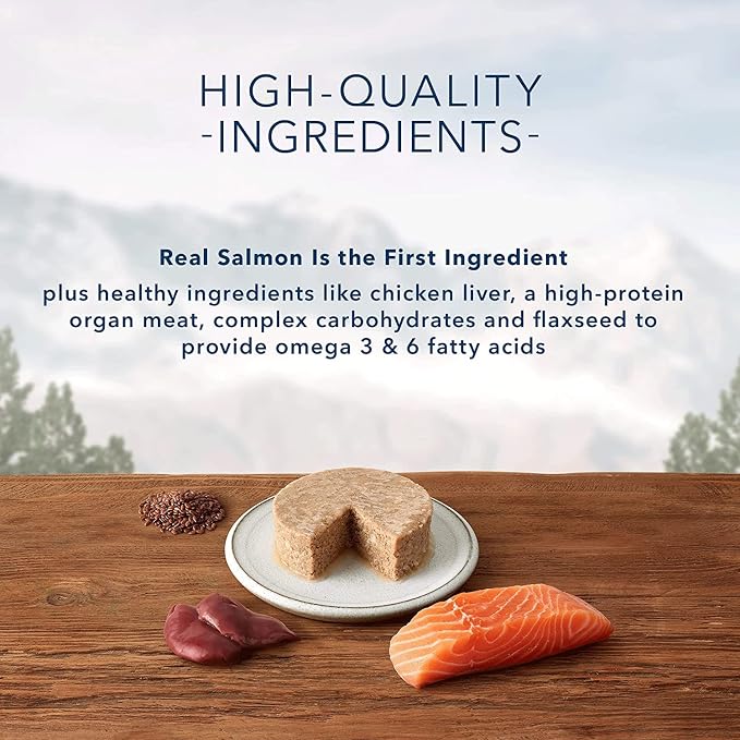 Blue Buffalo Wilderness Natural High Protein Grain Free Wet Food for Kittens,Salmon Pate,3-oz,(Pack of 48)