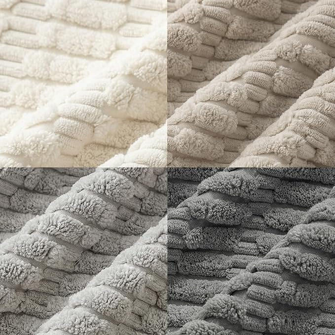 Fancy Homi 4 Packs Decorative Throw Pillow Covers for Living Room Couch Bed, Modern Farmhouse Boho Home Décor Accent Cushion Case, 28" x 28", Grey Series