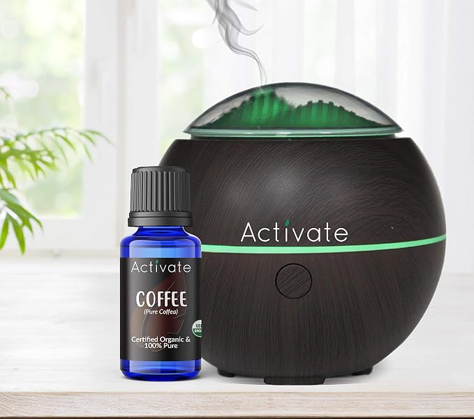 Activate Coffee Bean Organic Essential Oil 100% Pure, USDA Certified Organic, Premium Grade, Undiluted, Natural, Aromatherapy & Diffuser Use 10ml