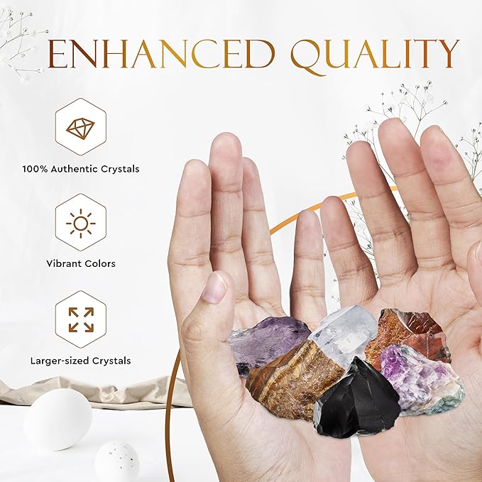 Wyspell Capricorn Crystal Set - 6 Capricorn Crystals and Healing Stones - Capricorn Gifts for Women - Capricorn Birthday Gifts for Women - Astrology Gifts for Women - Zodiac Crystal Set - Healing Gift