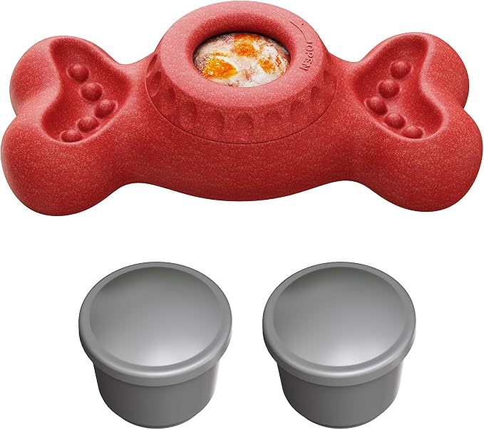 Niumowa Dog Toy, Food-Grade Freezable Chew for Anxiety Relief, Red