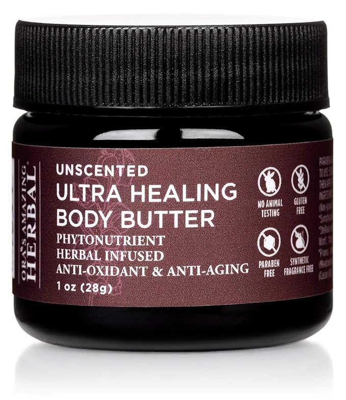 Ora's Amazing Herbal Unscented Moisturizer Travel Set, Touchy Skin Salve, Unscented Body Butter & Body Oil Set, Travel Size, Eczema and Senstivie Skin