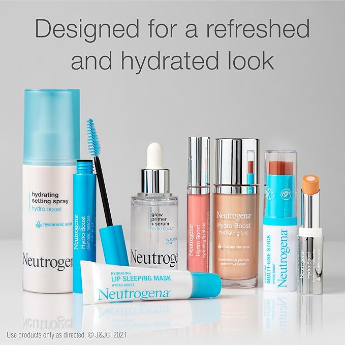 Neutrogena Hydro Boost Hydrating Lip Sleeping Mask with Hyaluronic Acid,Clear Overnight and Daily Moisturizing Treatment for Very Dry Lips,Fragrance Free Squeeze Tube Lip Balm,0.35 oz,(Pack of 2)