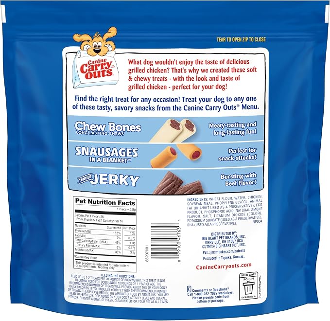 Canine Carry Outs?Chicken?Flavor?Soft Dog Treats, 47 Oz. Bag?