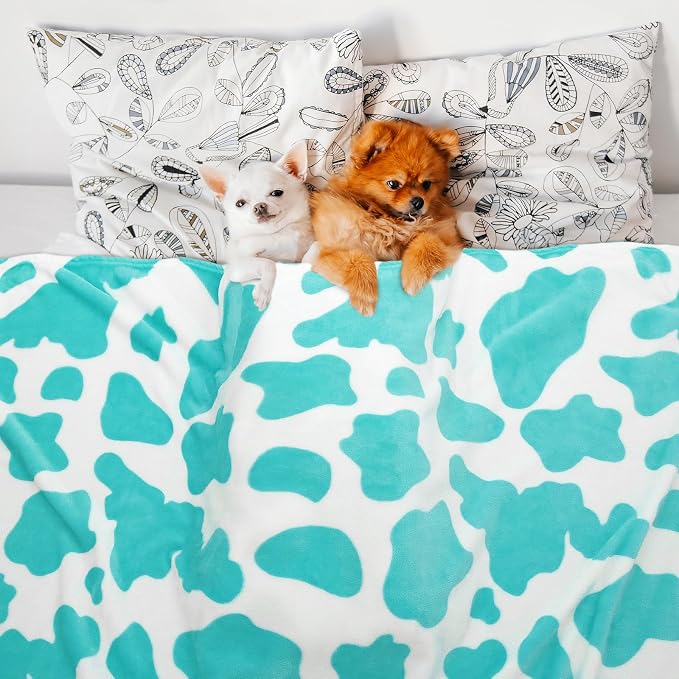 HSEEC Blue Blankets & Throws King Size Soft Fleece Blanket Throw Cozy Blanket for Bed Throw 108x90 Inches
