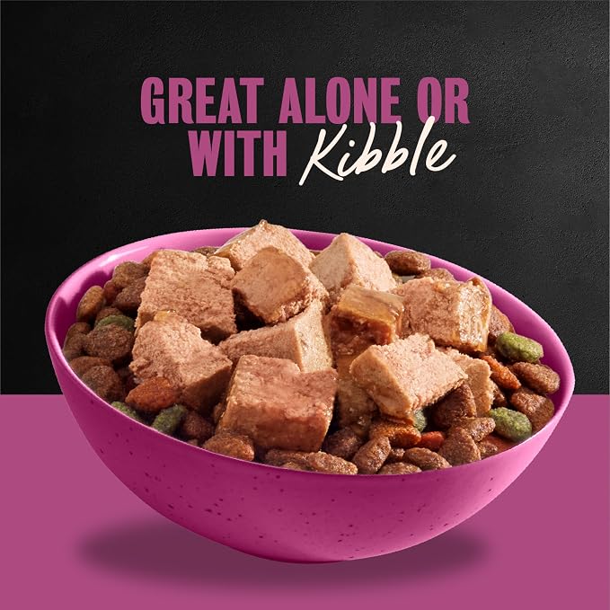 Cesar Classic Loaf Wet Dog Food, Porterhouse Steak, 3.5 oz, 24 Count | Made in USA, Real beef #1 ingredient, slow-cooked tender texture, easy peel trays, no fillers/added sugar/artificial flavor