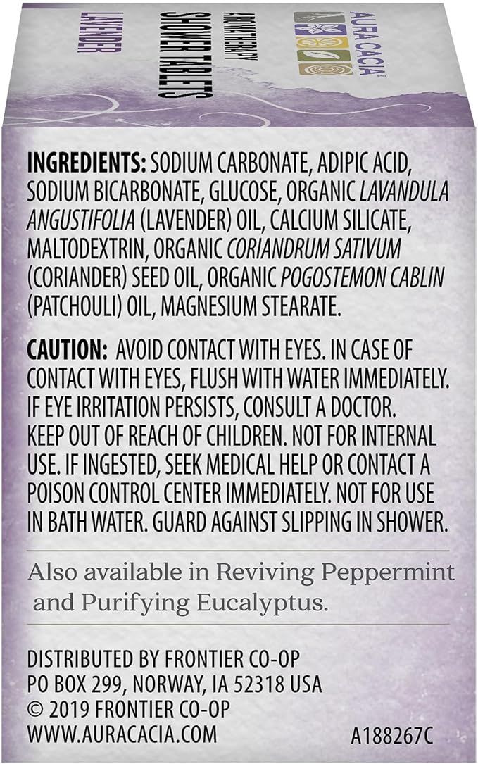 Aura Cacia Shower Tablet Relaxing Lavender 3 oz., (Pack of 3)