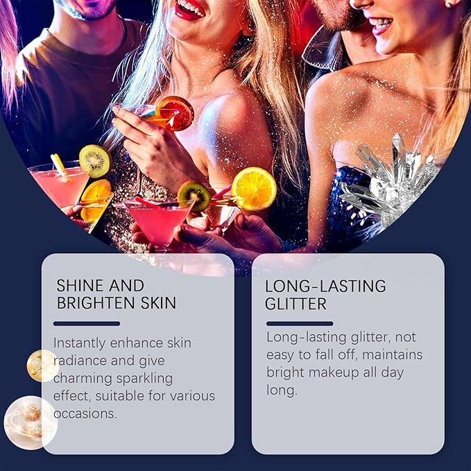 Hair、Body Glitter Prom Festival Carnival Flash Spray Glistening Mist - for All Hair Types, Instantly Adds Shine