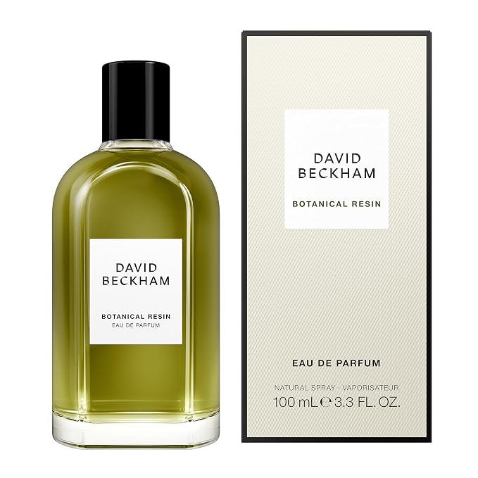 David Beckham Collection Botanical Resin Eau de Parfum 3.3 fl oz (Pack of 1), Notes of Grapefruit, Ginger, and Sandalwood, Men's Fragrance, Long Lasting, Everyday Fragrance, Travel Size