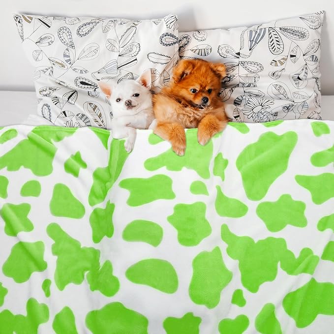 HSEEC Green Throw Blankets Fleece Soft Blankets & Throws Super Soft Plush Blanket Twin Size