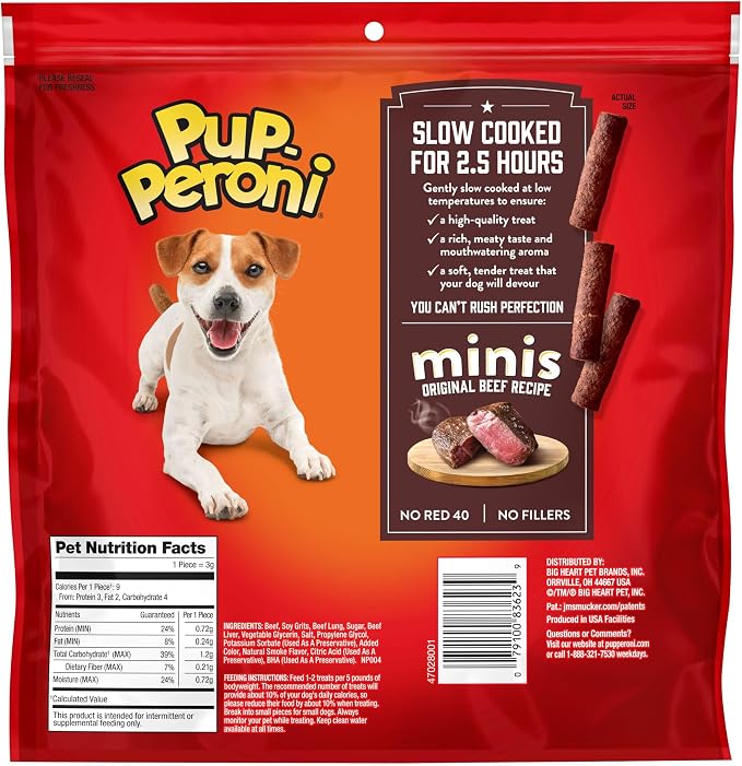 Pup-Peroni Minis Original Beef Recipe Dog Treats, 22.5 Oz. Bag