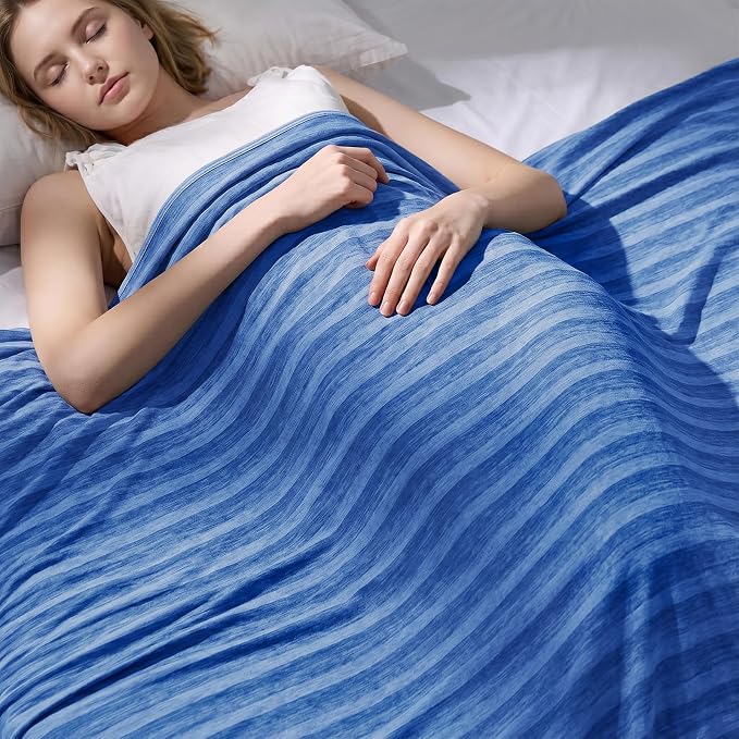 Cooling Blanket Throw- 50"x70" Summer Cooling Throw Blanket for Hot Sleepers Arc-Chill Q-Max >0.45 Cool Fiber, Keeps Cool for Night Sweats, Soft Lightweight Sofa Blankets for Kid Adults
