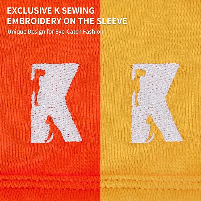 Koneseve Dog Shirts Soft Plain Solid T-Shirt Stretchy - Yellow & Orange S | 2-Pack Breathable Cotton Clothes for Small Dogs & Cats, Easy Tee Pull-On, All-Season Cozy Daily Wear & Outdoor Free Moves