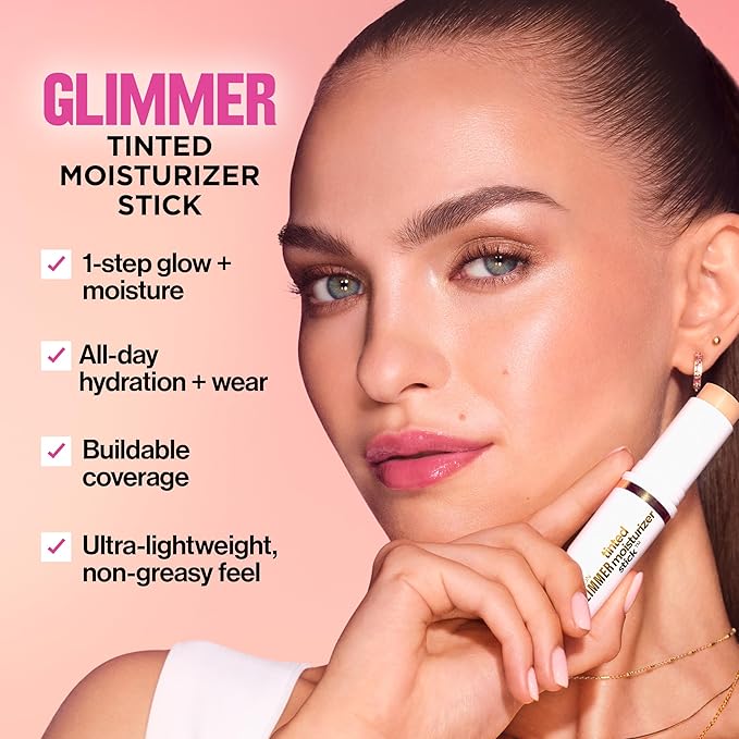 Revlon Glimmer Tinted Moisturizer Stick for Face, Lightweight Foundation, Hydrating Skincare-Infused Makeup, 130 130, 0.31 oz