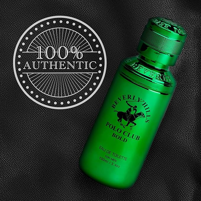 Beverly Hills Polo Club BOLD Eau de Toilette Bonus Pack for Men | 3.4 Fl Oz | Long-Lasting, Sophisticated Fresh Spicy Woody Fragrance | Signature Scent for Confidence