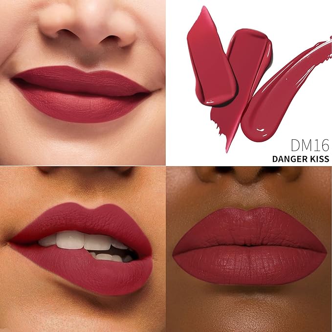 Nude Lipstick Matte for Women SuperStay Long Lasting Lipstick Smudge Proof No Transfer Pink Liquid Lipsticks, Cruelty Free Lip Makeup,DM32 Bare Nude