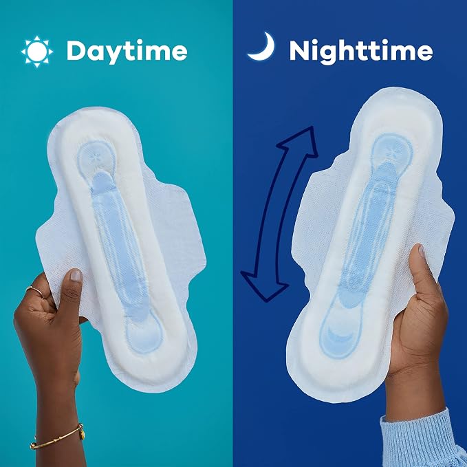 Always Maxi Size 3 Feminine Pads with Wings, Extra Long Super Absorbency, Unscented, 33 Count