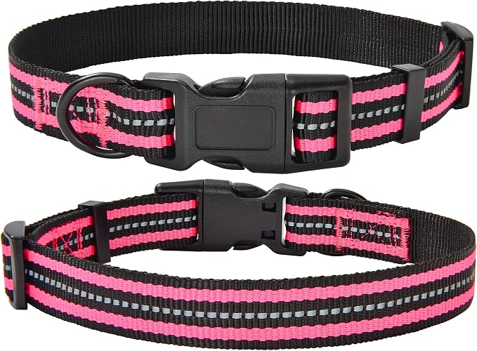 Mile High Life Reflective Dog Collar, Adjustable Lightweight Quick Release