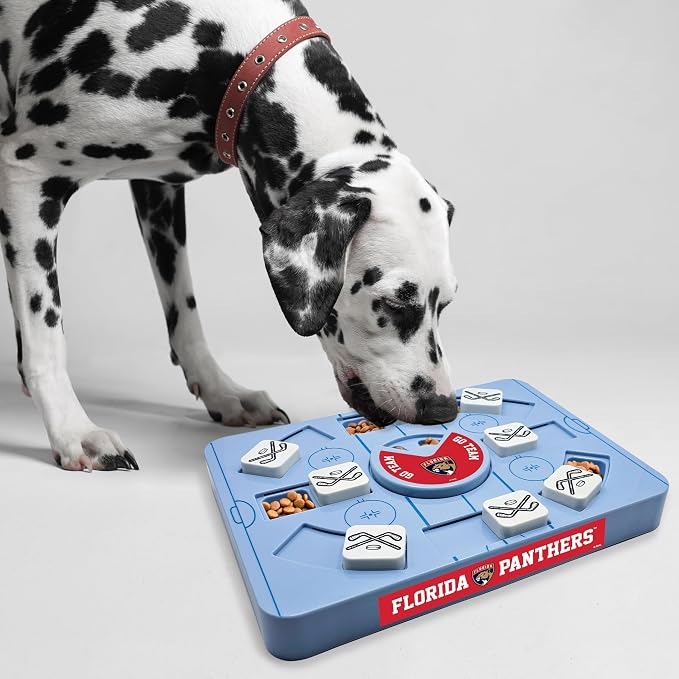 Pets First NHL Florida Panthers Large Puzzle Toy, New Size, Interactive Dog Treat & Slow Feeding Toy