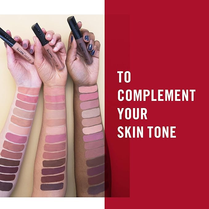Rimmel London Stay Matte Liquid Lip Color with Full Coverage Kiss-Proof Waterproof Matte Lipstick Formula that Lasts 12 Hours - 723 Trouble Maker, .21oz