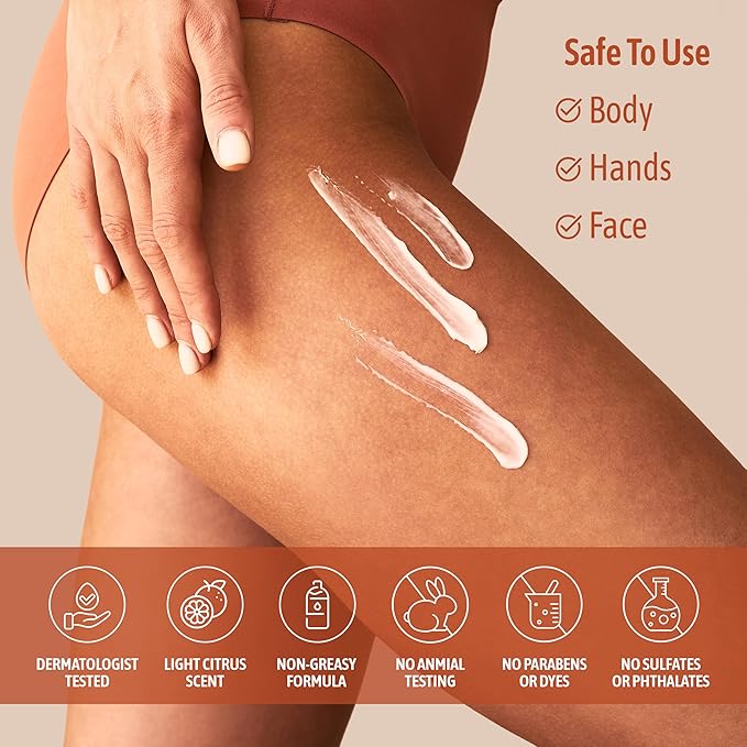 NATURE WELL Clinical Brighten & Hydrate Vitamin C Moisture Cream Skincare for Face & Body Revitalizes Dull-Looking Skin, Promotes A Glowing Complexion,10 Oz (Packaging May Vary)