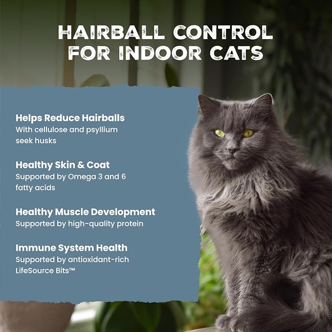 Blue Buffalo Wilderness Chicken Indoor Hairball Control Dry Cat Food, 11 lb | Real Chicken #1 Ingredient, High Protein & Grain-Free Recipe, Promotes Healthy Digestion