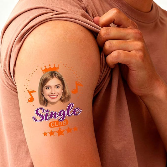 Easycosy Custom Temporary Tattoos with Photos, Personalized Funny Face Temporary Tattoos for Bachelorette Party Decorations, set of 15