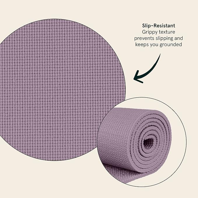 Retrospec Pismo Yoga Mat w/Nylon Strap for Men & Women - Non Slip Exercise Mat for Yoga, Pilates, Stretching, Floor & Fitness Workouts, .5mm Thick, Easy to Clean