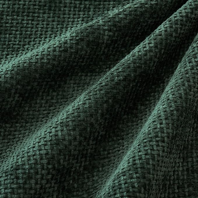 MIULEE Decorative Chenille Pillow Covers Christmas Green 18x18 Pack of 4 | Christmas Home Decor, All Same Green Color Set, Couch Throw Pillows, Farmhouse Boho Cushion Covers for Sofa Bed Living Room