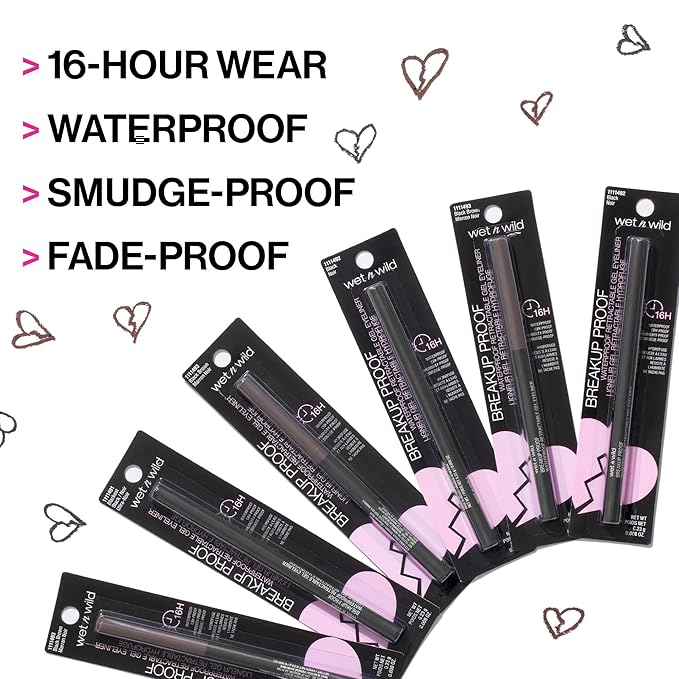 wet n wild Gel Eyeliner, Retractable, Brick Brown | Waterproof | Smudge-Resistant | Cruelty-Free & Vegan | Pack of 2