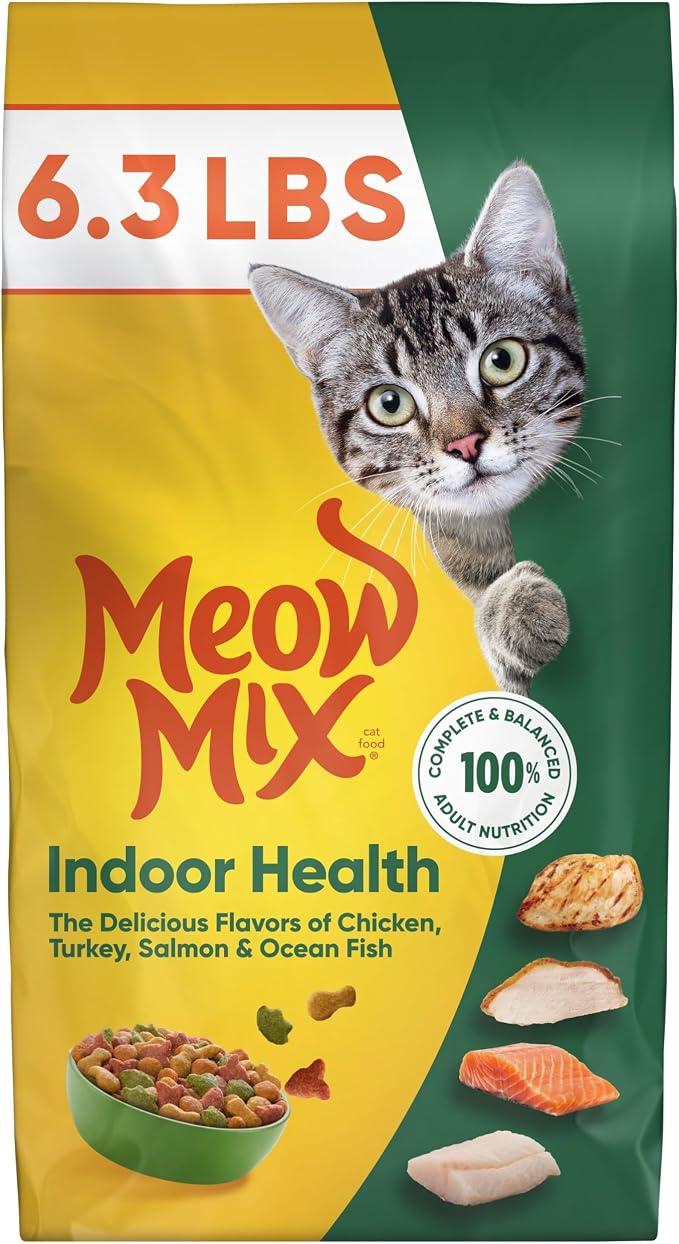 Meow Mix Indoor Health Dry Cat Food, 6.3 Pound Bag