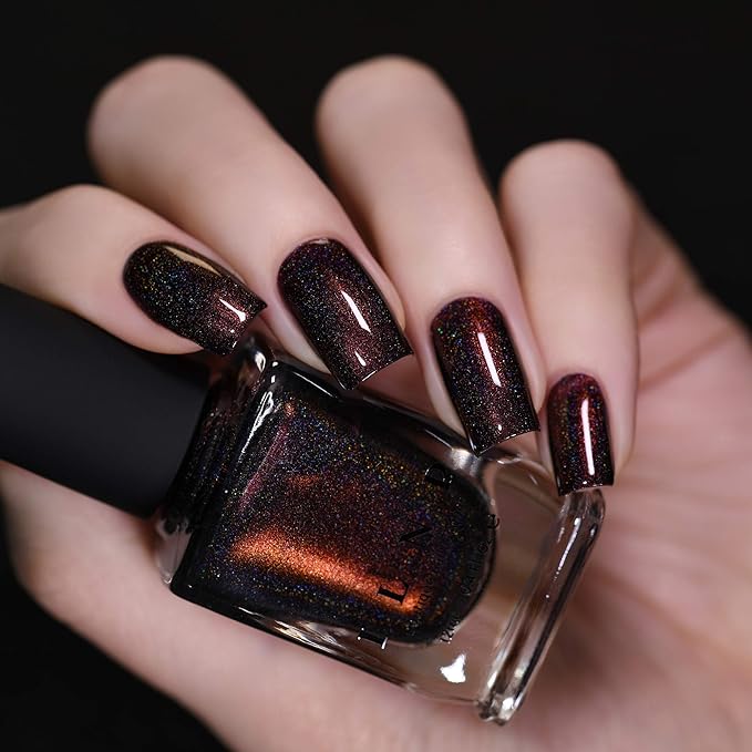 ILNP Dash of Cocoa - Intense Dark Chocolate Holographic Nail Polish