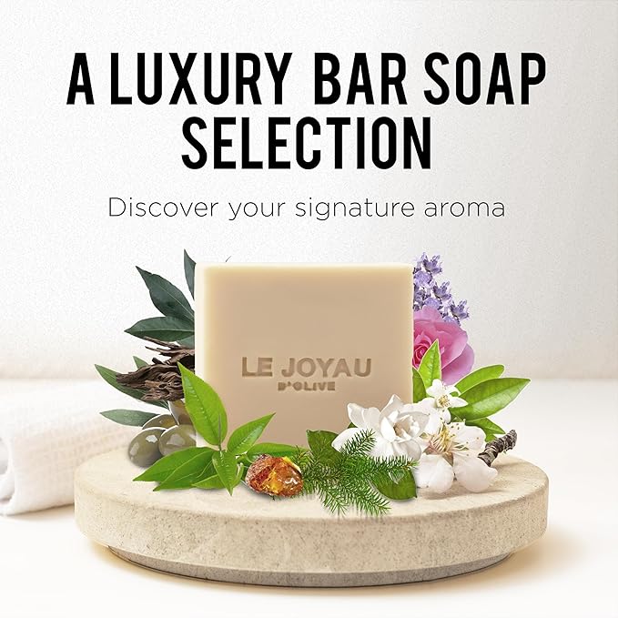 LJO Naturally Made No Perfume Soap | Enriched with Essential Oils | Free from Chemicals | No Titanium Dioxide | Handmade with 4 All-Natural Ingredients | Green Tea Mystique | Pack of 1